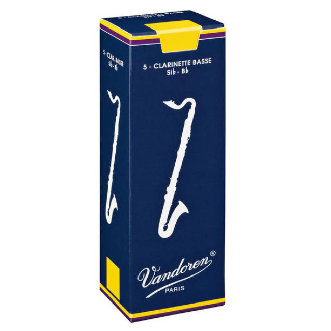 Caja de 5 cañas VANDOREN Tradicional para clarinete bajo - Cañas